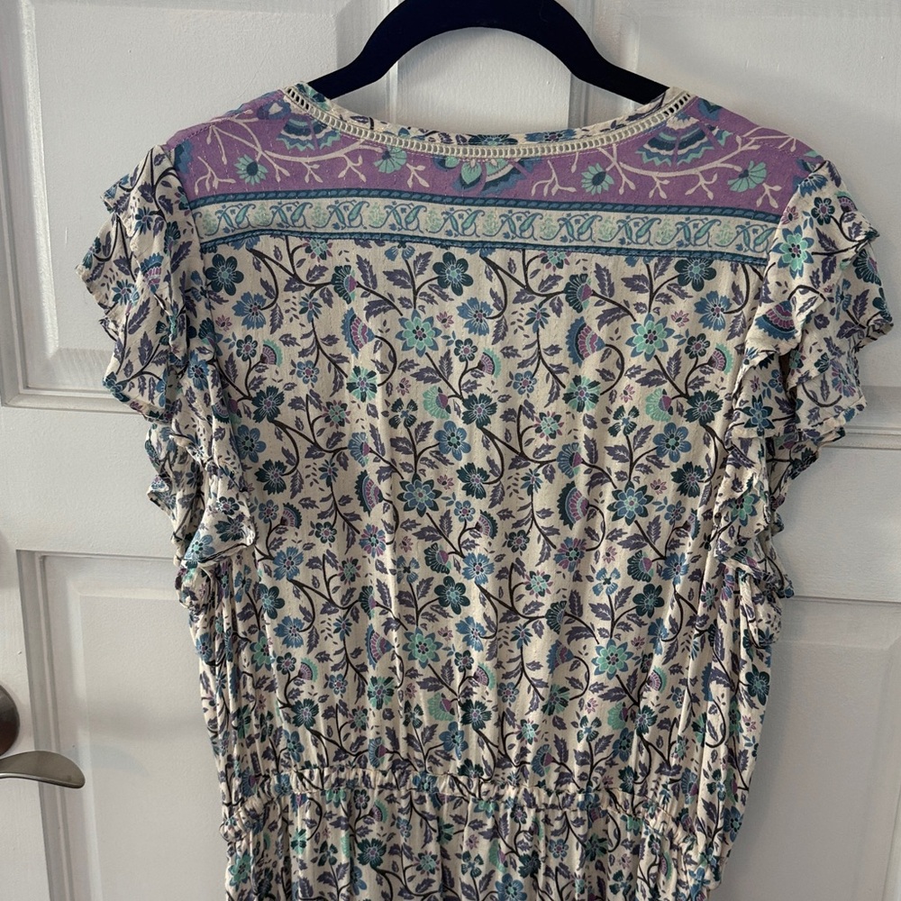 Spell Dahlia Midi Dress Dusty Blue Size Medium - Picture 9 of 16